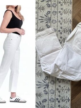 1822 Straight Ankle White Denim NWT